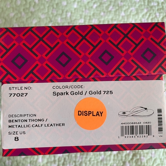 Tory Burch Metallic Gold Flip Flops - Picture 9 of 9